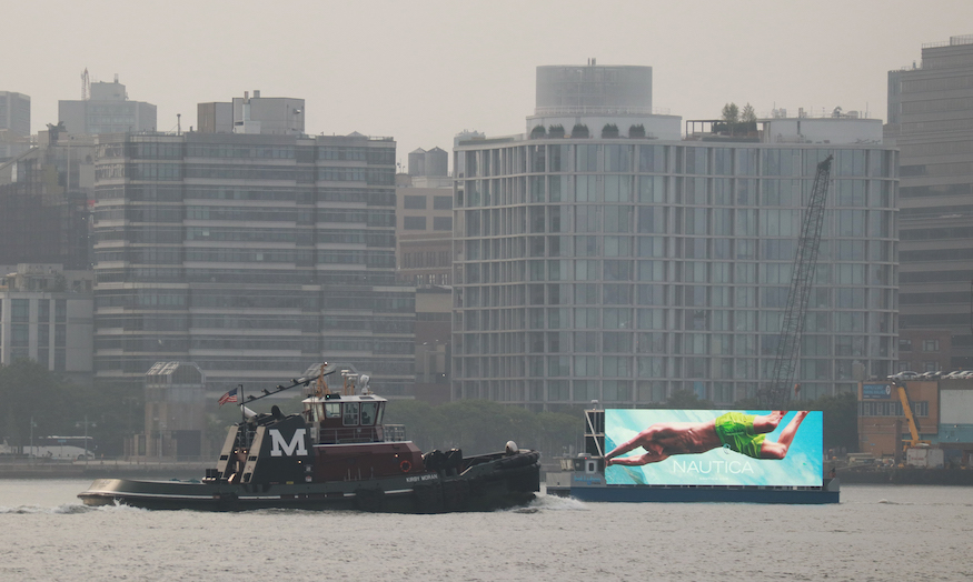 Floating billboards banned in New York waters
