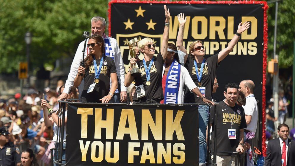 NYC celebrates U.S. Women’s soccer team with parade