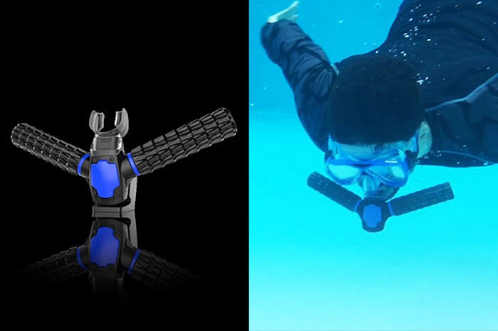 Scuba mask turns divers into human fish