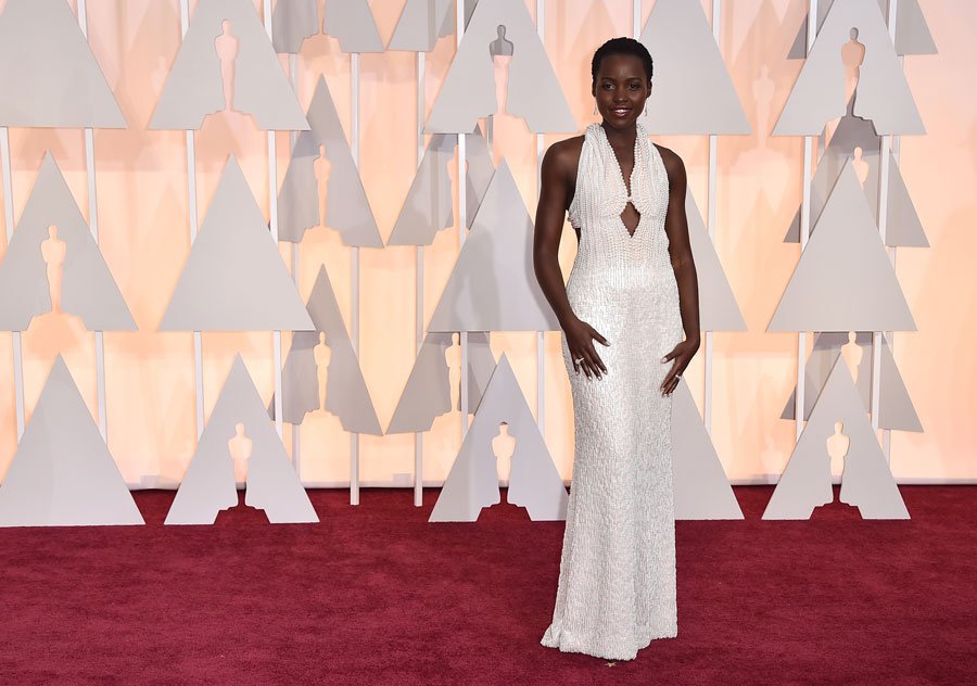 Someone stole that awesome Lupita Nyong’o Oscars dress
