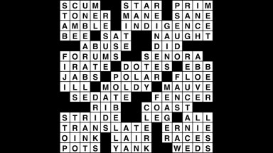 Crossword puzzle, Wander Words answers: June 14, 2019