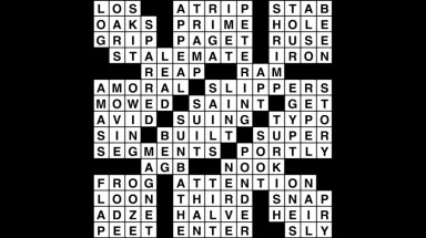 Crossword puzzle, Wander Words answers: June 18, 2019
