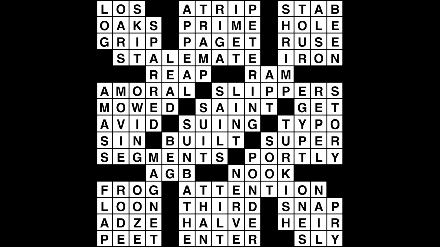 Crossword puzzle, Wander Words answers: June 18, 2019