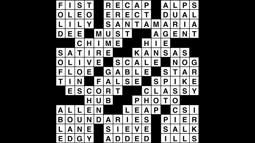 Crossword puzzle, Wander Words answers: June 20, 2019