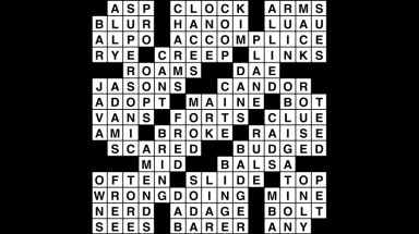 Crossword puzzle, Wander Words answers: July 1, 2019
