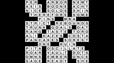 Crossword puzzle, Wander Words answers: July 2, 2019