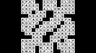 Crossword puzzle, Wander Words answers: July 3, 2019