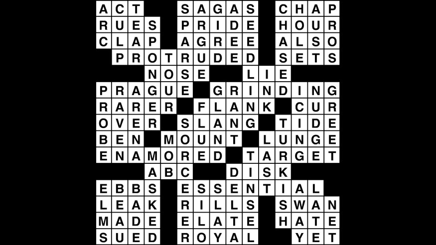 Crossword puzzle, Wander Words answers: July 16, 2019