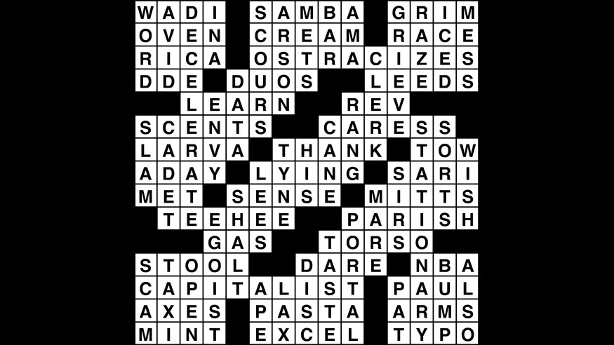 Crossword puzzle, Wander Words answers: July 18, 2019