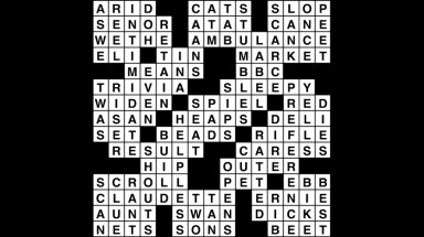 Crossword puzzle, Wander Words answers: July 22, 2019