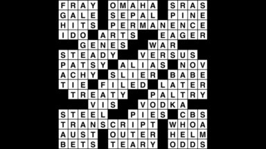 Crossword puzzle, Wander Words answers: July 29, 2019