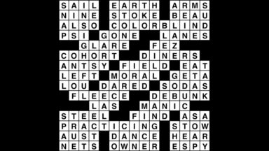 Crossword puzzle, Wander Words answers: August 1, 2019