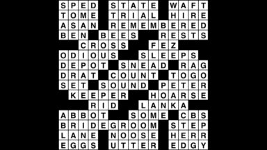 Crossword puzzle, Wander Words answers: August 6, 2019