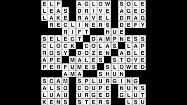 Crossword puzzle, Wander Words answers: August 13, 2019