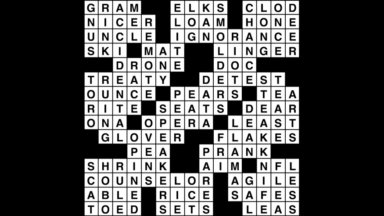 Crossword puzzle, Wander Words answers: August 19, 2019