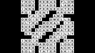 Crossword puzzle, Wander Words answers: August 20, 2019