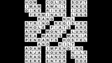 Crossword puzzle, Wander Words answers: August 22, 2019