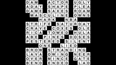 Crossword puzzle, Wander Words answers: August 27, 2019