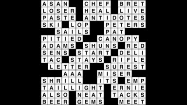 Crossword puzzle, Wander Words answers: August 28, 2019