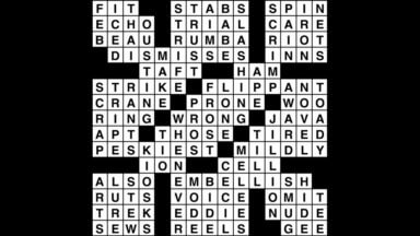 Crossword puzzle, Wander Words answers: September 10, 2019