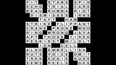 Crossword puzzle, Wander Words answers: September 10, 2019