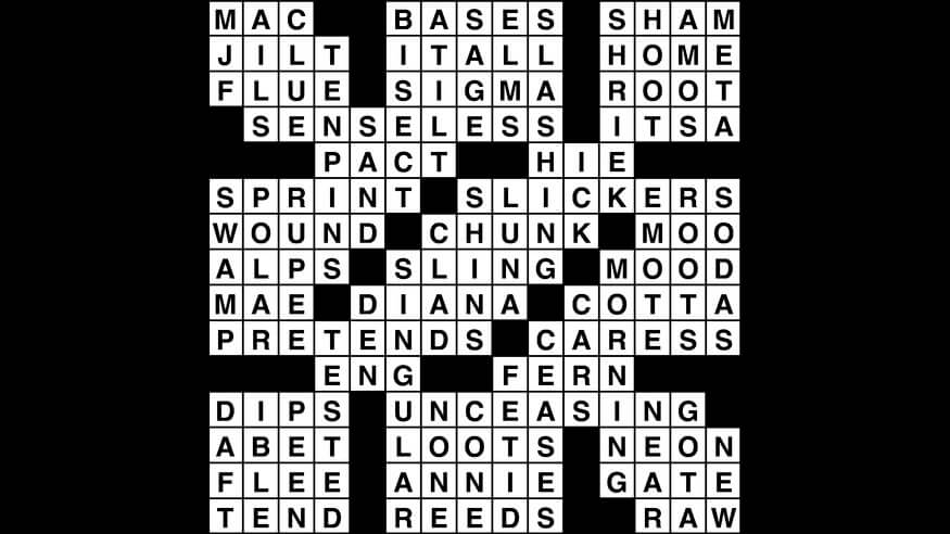 Crossword puzzle, Wander Words answers: September 19, 2019