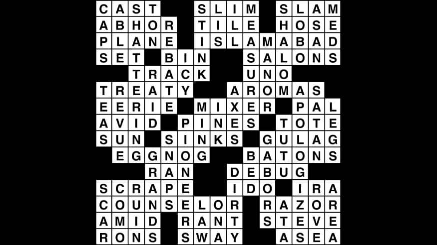 Crossword puzzle, Wander Words answers: November 20, 2019 – Metro US