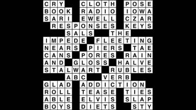 Crossword puzzle, Wander Words answers: September 24, 2019