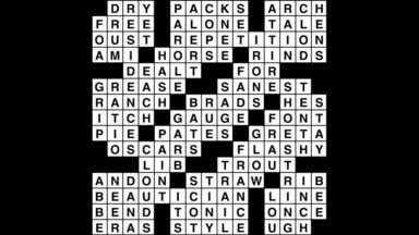 Crossword puzzle, Wander Words answers: September 27, 2019