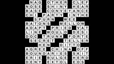 Crossword puzzle, Wander Words answers: October 2, 2019