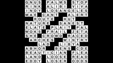 Crossword puzzle, Wander Words answers: October 15, 2019