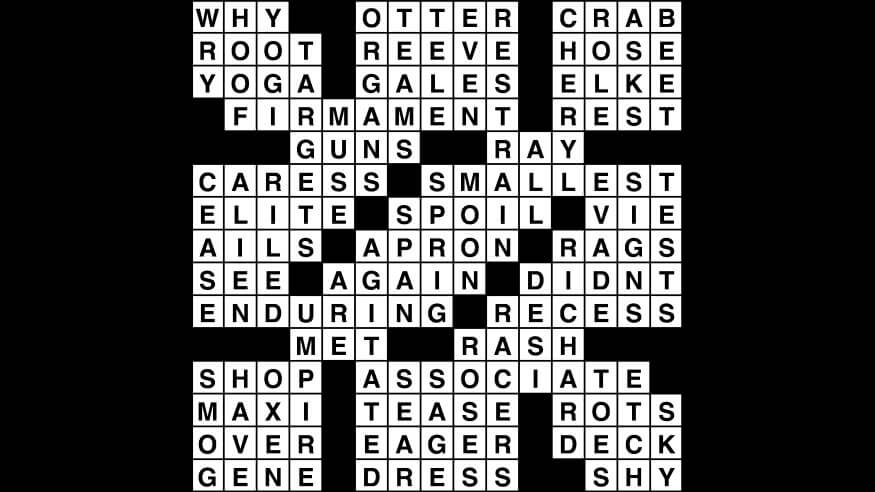 Crossword puzzle, Wander Words answers: October 17, 2019