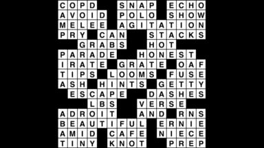 Crossword puzzle, Wander Words answers: October 18, 2019