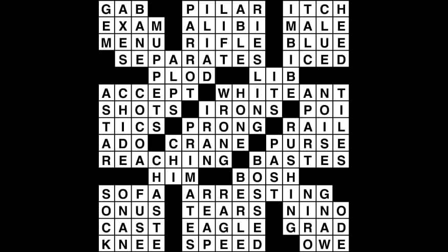 Crossword puzzle, Wander Words answers: October 22, 2019