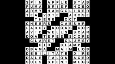 Crossword puzzle, Wander Words answers: October 24, 2019