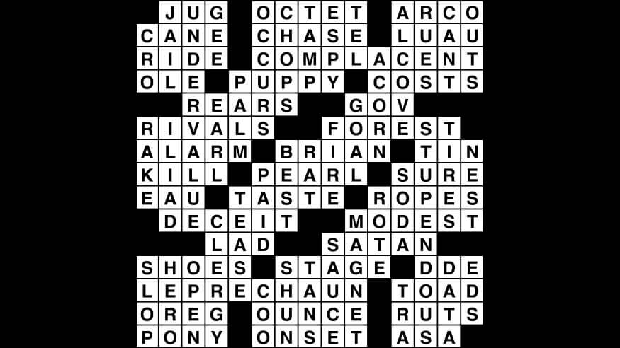 Crossword puzzle, Wander Words answers: October 25, 2019