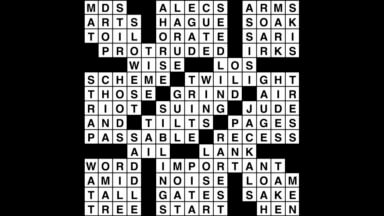 Crossword puzzle, Wander Words answers: October 31, 2019