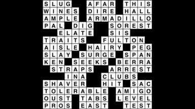 Crossword puzzle, Wander Words answers: November 1, 2019