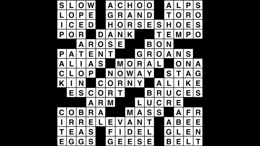 Crossword November 7, Puzzles