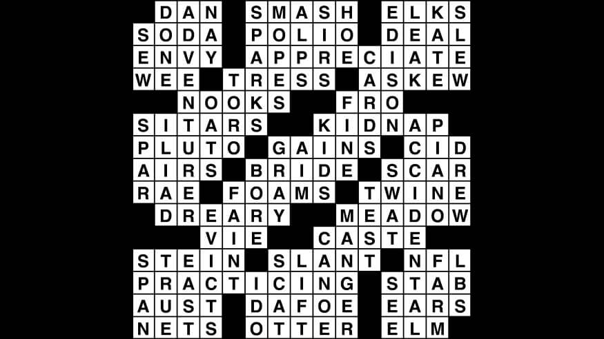 Crossword Puzzle Wander Words Answers November 8 2019 Metro Us