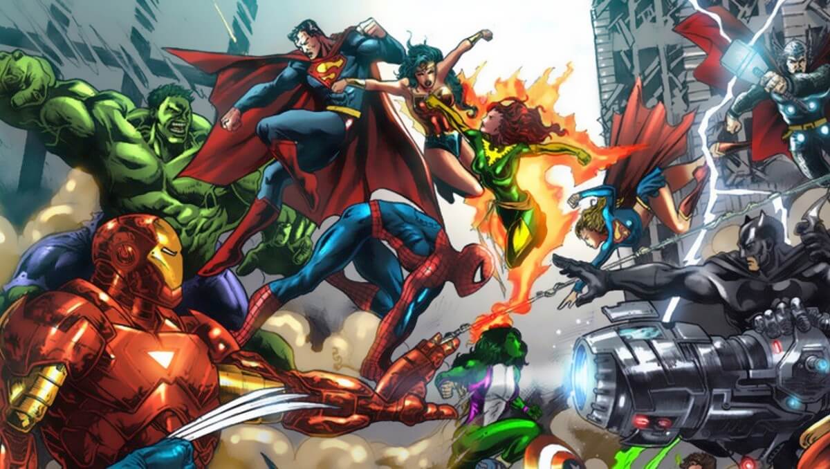 How about an epic, fan-made Marvel vs. DC mash-up?