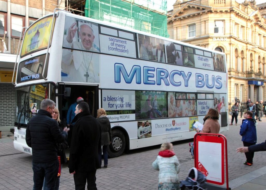 The Mercy Bus offers confession on the go
