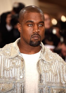 Kanye West wears blue contacts to Met Gala