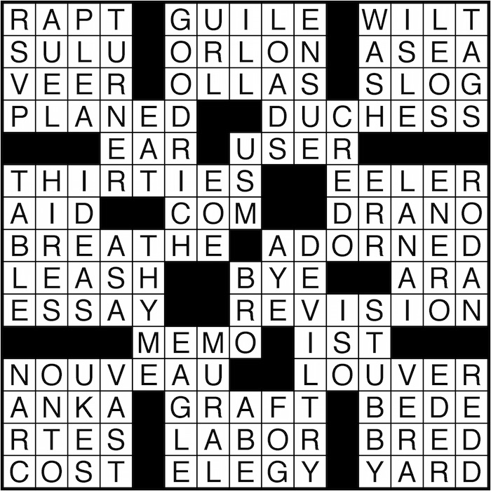 rapt crossword
