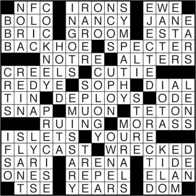 Crossword puzzle answers: June 6, 2016