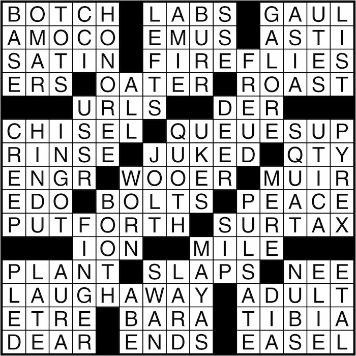 Crossword puzzle answers: March 15, 2016 - Metro US