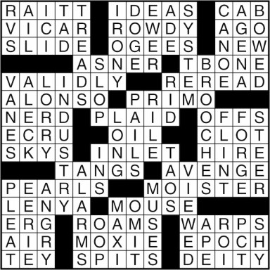 Crossword puzzle answers: March 17, 2016