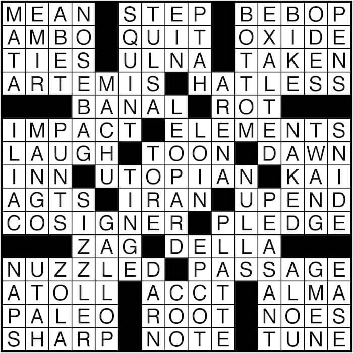 Crossword puzzle answers: May 4, 2016