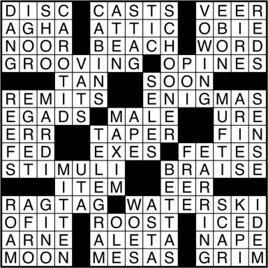 Crossword puzzle answers: November 21, 2016