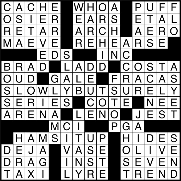 Crossword puzzle answers: November 24, 2016